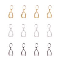 PH PandaHall 60pcs 3 Colors Brass Pinch Bails Pinch Clip Bail Clasp Dangle Charm Bead Pendant Connector Findings for Pendants Necklace Jewelry DIY Craft Making