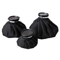 QHYAH Ice Bag Pack,Reusable Ice Bag,Hot Water Bag for Injuries,Hot Cold Therapy and Pain Relief for Knee Leg Injury 3 Pack 3 Sizes [11" 9" 6"],Black