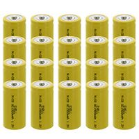 20x Exell SubC 1.2V 1500mAh NiCD Button Top Rechargeable Batteries for meters, radios, hybrid automobiles, high power static applications (Telecoms, UPS and Smart grid), radio controlled devices