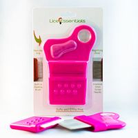 Lice Essentials Treatment Comb - Made of Stainless Steel with Grooved Teeth, for Head Lice and Nit Removal with 5X Magnifying Glass