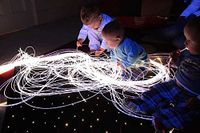 SE1003-LED1000 Sensory & Therapy Large Fiber Optic Lighting Kit - (100 Tails 9.84') with LED Colorchange Illuminator