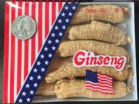 American Ginseng From Wisconsin, Ginseng Root / Ginseng Slice / Ginseng Tea, 4 Ounce (Large Long Root)