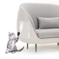 WeTest Self-Adhesive Clear Flexible Vinyl Cat Scratching Guard for Furniture,4-Pack,15.7" L X 5.9" W