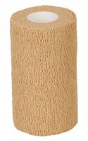 Medline Caring Self-Adherent Cohesive Wrap Bandage, Non-Sterile, Latex-Free, 4" x 5 yd, Tan (Case of 18)