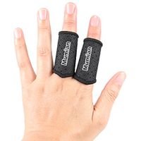 Sports Elastic Finger Sleeves Support Thumb Brace Protector Breathable Elastic Finger Tape for Basketball, Tennis,Baseball, Cycling, Volleyball, Badminton, Boating A71 BK-S