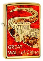 Zippo Great Wall of China High Polish Brass Pocket Lighter