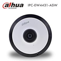 Dahua 4MP Wireless WiFi FishEye PoE IP Camera IPC-EW4431-ASW Dome Camera 1.6mm Lens Network Security Camera with Audio & Alarm I/O, Built in Mic for Audio, Support SD Card, IR Night Vision, H.265