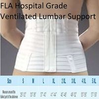 Florida Orthopedics 10" Ventilated Lumbar Sacral Support, Latex Free, White - Medium 33-36"