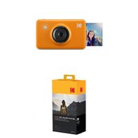 Kodak Mini Shot Wireless Instant Digital Camera & Social Media Portable Photo Printer (Yellow) with Photoprinter Cartridge MC All-in-One Paper and Color Ink Cartridge Refill(50 Pack)