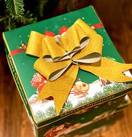 20 PCS Pull Bow,Large, 6 Inches,Sparkling Bow, Wedding Decorations, Christmas Gift Ribbons, 20 pcs,Sparkling (Gold)
