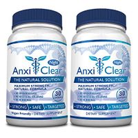 AnxiClear™ Night -Natural Anxiety and Stress Relief - Contains Valerian and Passion Flower 60 Vegan Friendly Capsules