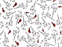 Christmas Print Cello Rolls - 40"x100' Cardinal Cello Roll 1.0 mil (2 Rolls) - WRAPS-CR40CD