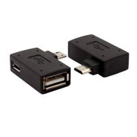 AuviPal 2-in-1 Powered Micro USB OTG Adapter 90 Degree (Left+Right) Angled with Micro USB Charging Port for Streaming TV Stick, PS Classic, Pi Zero, S/NES Classic Mini Nintendo Game Consoles and More