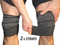 Elastic Knee Compression Bandage Wraps – Support Straps for Legs, Thighs, Hamstrings Ankle & Elbow Joints Reduce Swelling, Lymphatic Relief Help Recover from Knee Replacement Surgery (Medium)