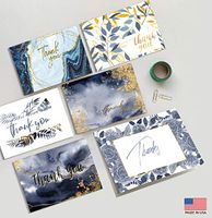 Premium Watercolor Thank You Cards for Thank You Notes! Bulk Set of 36 Blank Cards 5x7 (A7) for Baby Shower Note Cards, Wedding Thank You Cards and Bridal Shower - Enough To Include Photo