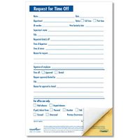 ComplyRight Request for Time Off 2 Part Small 50pk