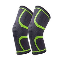 BUENOD Compression Knee Brace -Non-Slip Strap Knee Sleeves for Men & Women - Knee Pads Support for Basketball, Running, Crossfit, Weightlifting, Gym and Protector for Meniscus Tear (Medium, Green)
