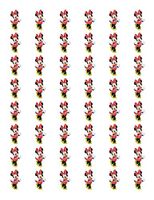 LLStickers 48 Envelope Seals Labels Stickers Minnie Mouse RED Dress, 1.2"