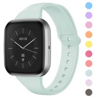 DAIKA Silicone Bands Compatible with Fitbit Versa 2/ Versa/Versa Lite Slim Soft Replacement Wristband Waterproof Accessories Sport Strap for Versa Women Men (Jelly Color,Large Small)
