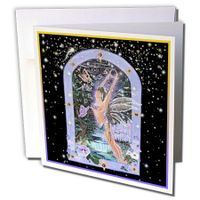 3dRose Bubbles and Butterflies - Greeting Cards, 6 x 6 inches, set of 6 (gc_3647_1)