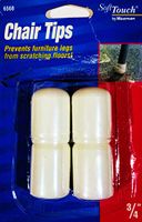 3/4 Inch White Chair Tips, 4-Pack