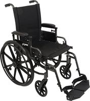 ProBasics Ultra Lightweight Wheelchair for Adults - Height Adjustable Seat - Flip Back Heaight Adjustable Desk Arms - Swing-Away Foot Rest, 18" x 16" Seat