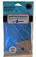 Martha Stewart Home Office Embossed Mailing Seals, 18 Labels, 1 5/8 X 1 3/4 Inches, Blue