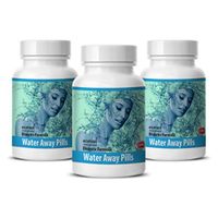 Urinary Tract Supplements - Water Away Pills (Diuretic Formula) - Cranberry Extract Powder - 3 Bottles 180 Capsules