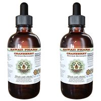 Cranberry Alcohol-Free Liquid Extract, Cranberry (Vaccinium Macrocarpon) Dried Berry Glycerite Herbal Supplement 2x2 oz
