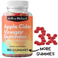 Apple Cider Vinegar Gummies (180 Count Family Size). Raw, Organic, Unfiltered. Family Size ACV Gummies. Supports Digestive & Imunity Health, Increased Energy, and Detox. Apple Flavor