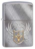 Zippo Fleur de Lis Diagonal Weave Pocket Lighter