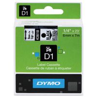 Genuine DYMO 1/4" (6mm) Black on Clear D1 Label Tape for Electronic Dymo LabelManager 210D Label Maker