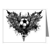 Note Card Soccer Ball Futbol Angel Wings