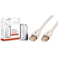 ARRIS Surfboard Docsis 3.1 Gigabit Speed Cable Modem, Approved for Cox, Spectrum and Xfinity, (SB8200 Frustration Free) & AmazonBasics RJ45 Cat7 Network Ethernet Patch Internet Cable - 3 Feet