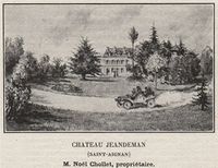 FRONSADAIS. Saint-AIGNAN, SAILLANS. Chateau Jeandeman (Saint-Aigman). Small - 1908 - Old Print - Antique Print - Vintage Print - Printed Prints of Gironde