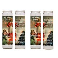 Set of 4 Saint Raymond Nonnatus Prayer Candles 4 Veladoras Saint Ramon