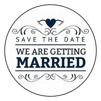 HotSaleStore Sticker Seals 12 Save The Date WE are Getting Married 2.5 INCHES Label Stickers