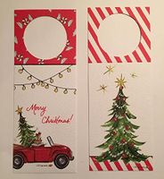 Timree Wine Bottle Tags - Christmas Tree Tag (4) - Convertible with Christmas Tree and Gifts Tag (4)