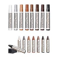 Lucksoon Furniture Touch Up Repair Markers - Repair Kit Wax Sticks Markers Set of 16 Repair Stains Scratches for Furniture - for Stains, Scratches, Wood Floors, Tables, Desks, Carpenters (16PCS)