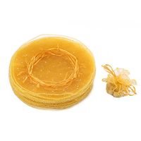 Dealglad 100pcs 25cm Round Drawstring Organza Jewelry Candy Pouch Christmas Wedding Party Favor Gift Packaging Bags (Orange)