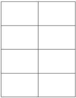 Compulabel Butt Cut Square Corner Labels for Laser and Inkjet Printers, 4 1/4 x 2 3/4 Inches, Permanent Adhesive, 8 per Sheet, 250 Sheets per Carton (331852)