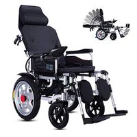 OPIB Electric Wheelchair Foldable, Foldable Power Compact Mobility Aid Wheelchair, Lightweight Electric Power Wheelchair Reclining, Portable Medical Scooter