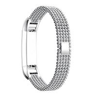 Band for Fitbit Alta,Metal Fitbit Alta Strap,Stainless Steel Fitness Replacement Sport Armband for Fitbit HR,Adjustable Smart Watch Band with metal Buckle for Fitbit Alta/Fitbit Alta HR - silver