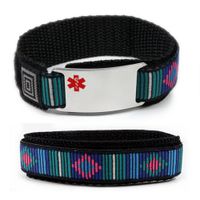 Seizure Disorder Medical ID Alert Bracelet with Decorative Adjustable Wristband.