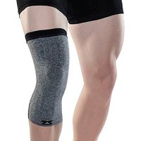 Zensah Compression Knee Sleeve - Relieve Knee Pain, Treat Runners Knee, Patella Support (Medium, Heather Grey)