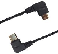 KK-TC-MC HIFI Cable，Right Angle USB type C to Right Angle OTG Micro USB Cable, For PHA-1，PHA-2，PHA-3，CHORD Electronics Mojo,6N OCC Wire, KK-TC-MC