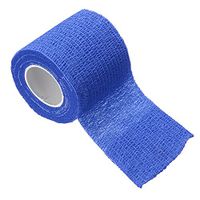 MINQISU Cohesive Bandage - 1PC First Aid Sports Wrap Tapes Bandages, Pet Vet Wrap Self Adherent Cohesive Tape Bandages Size 2.5cm x 4.5m (Blue)