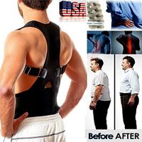 AN&GLOBALS Posture Clavicle Support Corrector Back Straight Shoulders Brace Strap Correct Size L