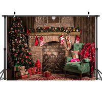 Countia Christmas Printed Background Cloth Photography Props Wall Art Decoration Backgrounds
