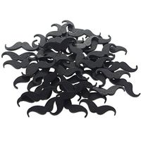 Chalkboard Wooden Mustache, 1-3/4-inch, 100-pack